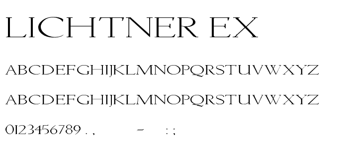 Lichtner Ex font